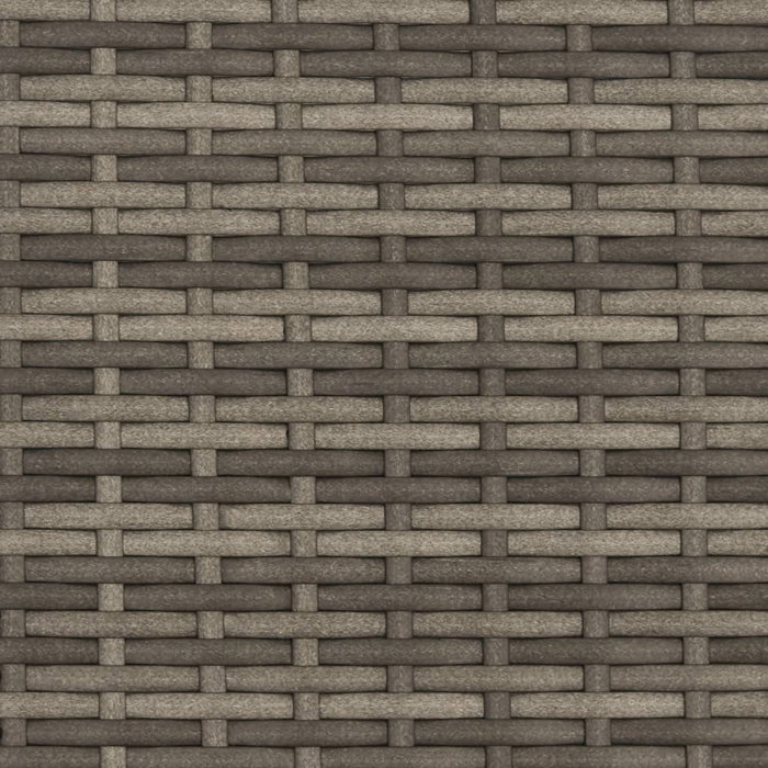 Lettino Prendisole con Cuscini Grigio in Polyrattan 368328