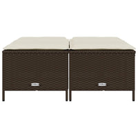 Sgabelli da Giardino con Cuscini 4 pz Marrone in Polyrattan 368363