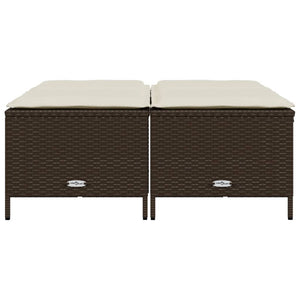 Sgabelli da Giardino con Cuscini 4 pz Marrone in Polyrattan 368363
