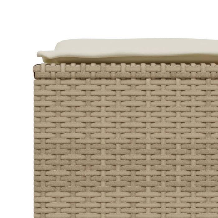 Sgabelli da Giardino con Cuscini 4 pz Beige in Polyrattan 368366