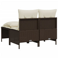 Set Divano da Giardino 4 pz con Cuscini-Sofa da Giardino-Divanetto da esterno Marrone in Polyrattan 753856