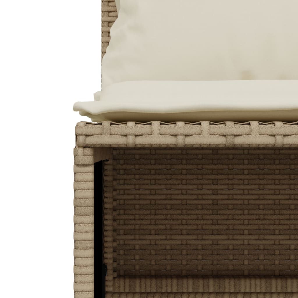 vidaXL Set Divano da Giardino 4 pz con Cuscini Beige in Polyrattan