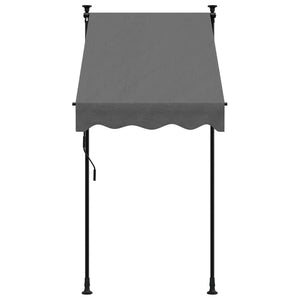 Tenda da Sole Retrattile Antracite 100x150 cm Tessuto e Acciaio 368736
