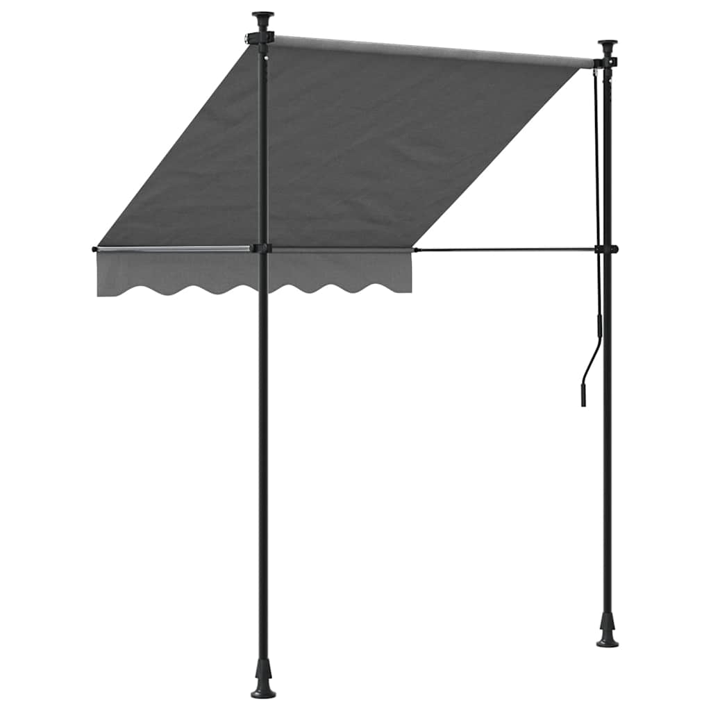 Tenda da Sole Retrattile Antracite 150x150 cm Tessuto e Acciaio 368737