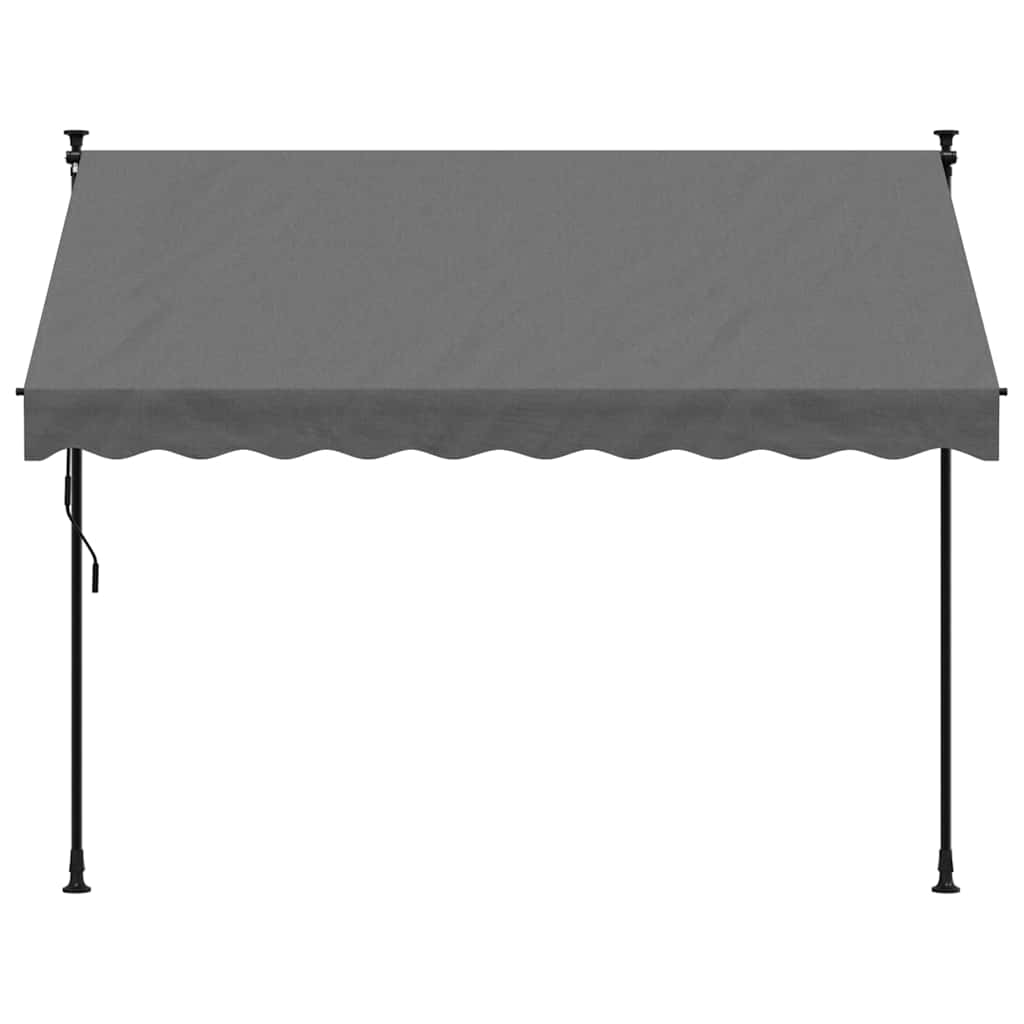Tenda da Sole Retrattile Antracite 250x150 cm Tessuto e Acciaio
