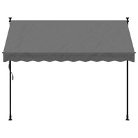Tenda da Sole Retrattile Antracite 250x150 cm Tessuto e Acciaio