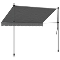 Tenda da Sole Retrattile Antracite 250x150 cm Tessuto e Acciaio 368739