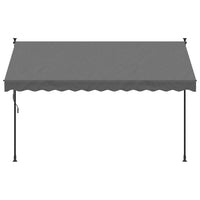 Tenda da Sole Retrattile Antracite 300x150 cm Tessuto e Acciaio 368740