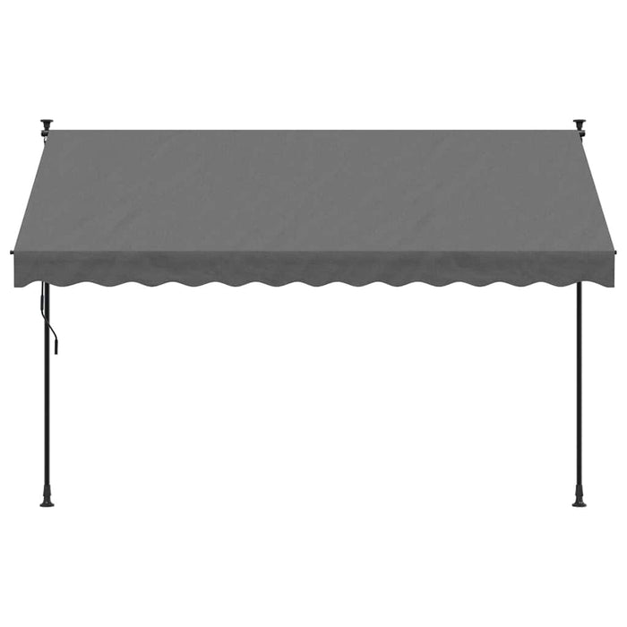 Tenda da Sole Retrattile Antracite 300x150 cm Tessuto e Acciaio 368740