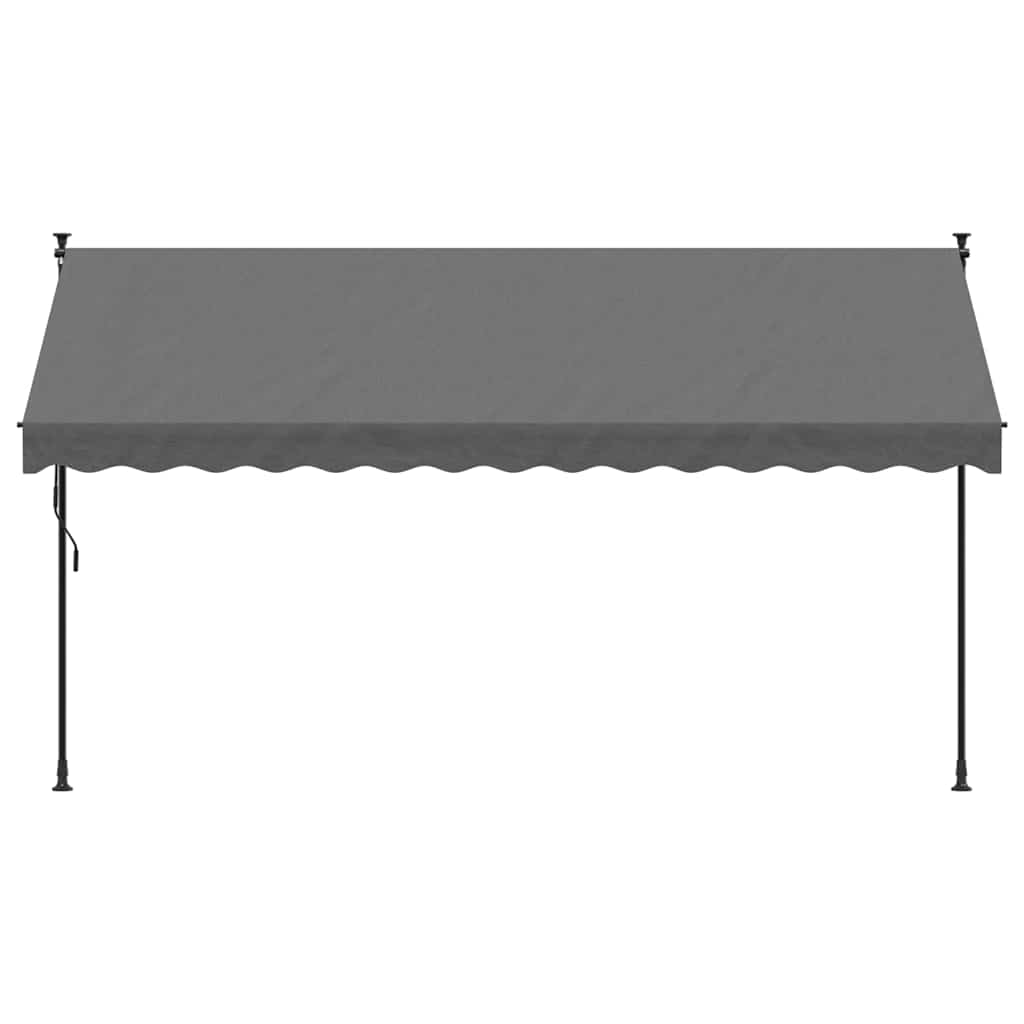 Tenda da Sole Retrattile Antracite 350x150 cm Tessuto e Acciaio 368741
