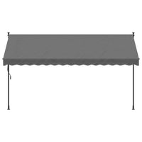 Tenda da Sole Retrattile Antracite 350x150 cm Tessuto e Acciaio 368741