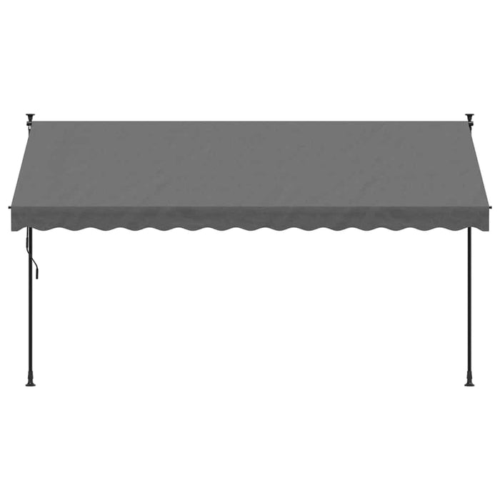 Tenda da Sole Retrattile Antracite 350x150 cm Tessuto e Acciaio 368741