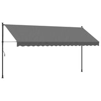 Tenda da Sole Retrattile Antracite 400x150 cm Tessuto e Acciaio 368742