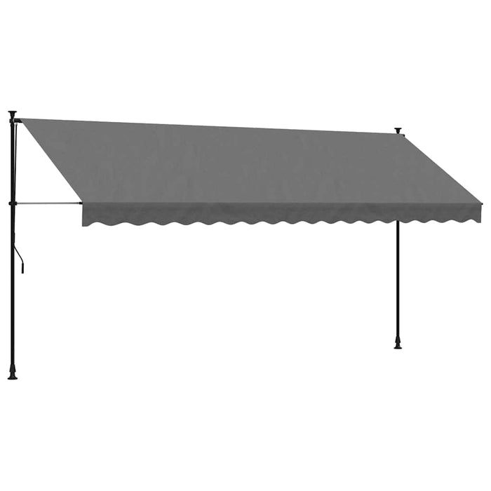 Tenda da Sole Retrattile Antracite 400x150 cm Tessuto e Acciaio 368742