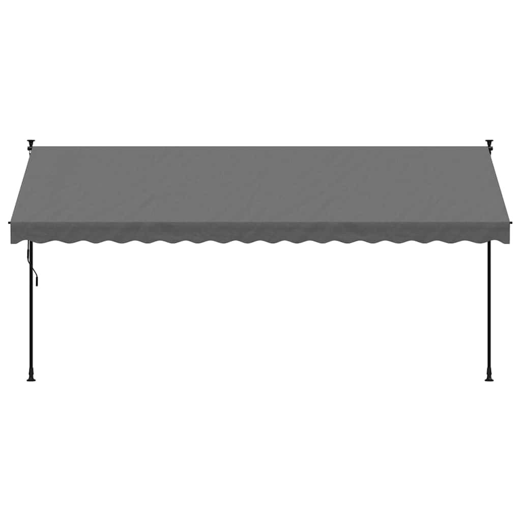 Tenda da Sole Retrattile Antracite 400x150 cm Tessuto e Acciaio 368742
