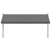 Tenda da Sole Retrattile Antracite 400x150 cm Tessuto e Acciaio 368742