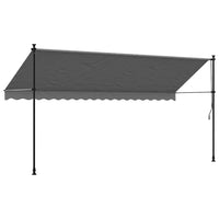Tenda da Sole Retrattile Antracite 400x150 cm Tessuto e Acciaio 368742