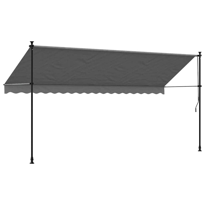 Tenda da Sole Retrattile Antracite 400x150 cm Tessuto e Acciaio 368742