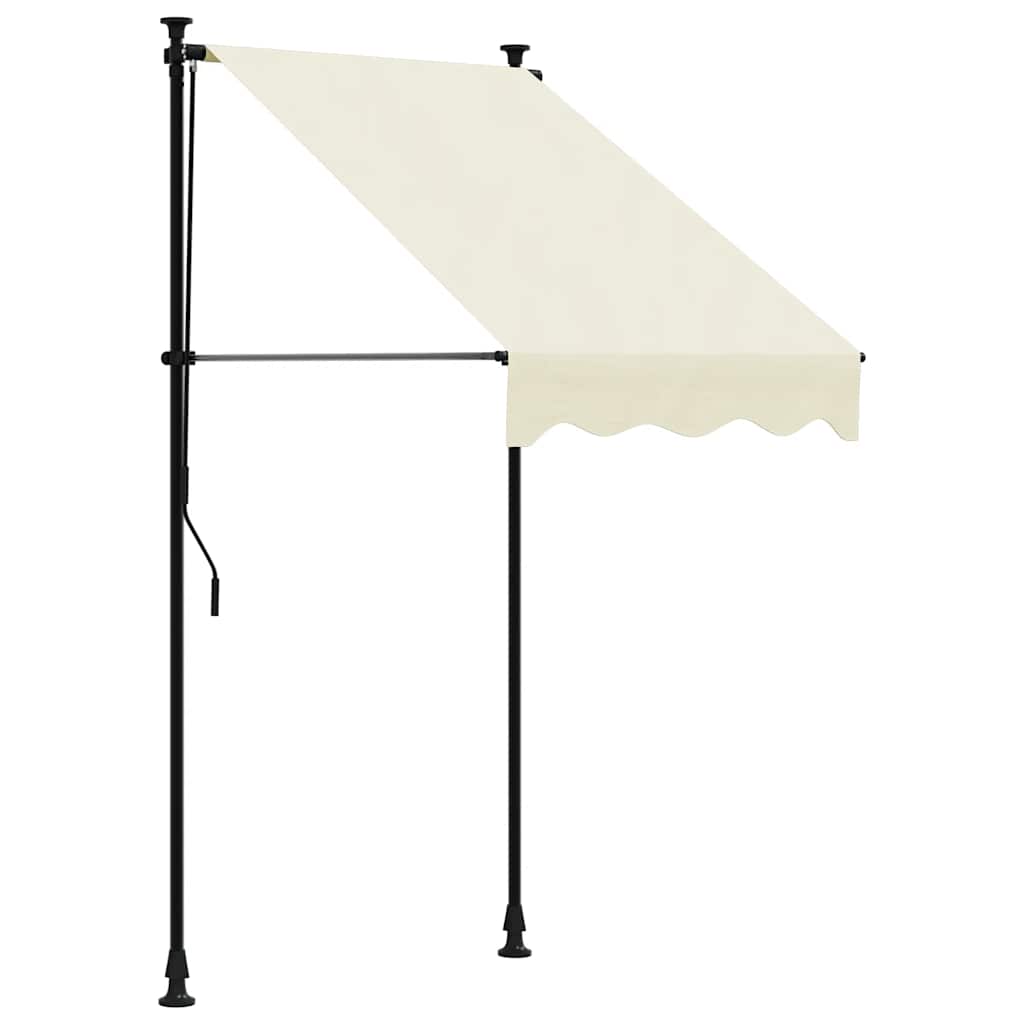 Tenda da Sole Retrattile Crema 100x150 cm in Tessuto e Acciaio 368743