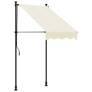 Tenda da Sole Retrattile Crema 100x150 cm in Tessuto e Acciaio 368743