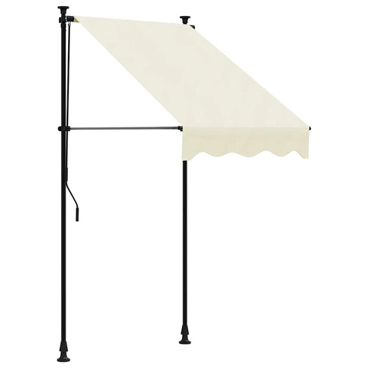 Tenda da Sole Retrattile Crema 100x150 cm in Tessuto e Acciaio 368743