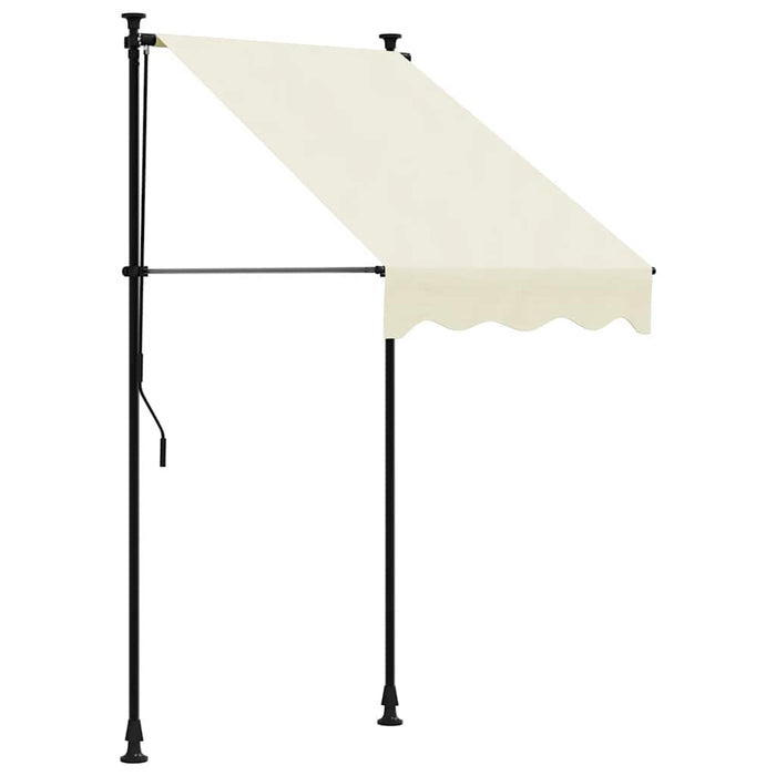 Tenda da Sole Retrattile Crema 100x150 cm in Tessuto e Acciaio 368743