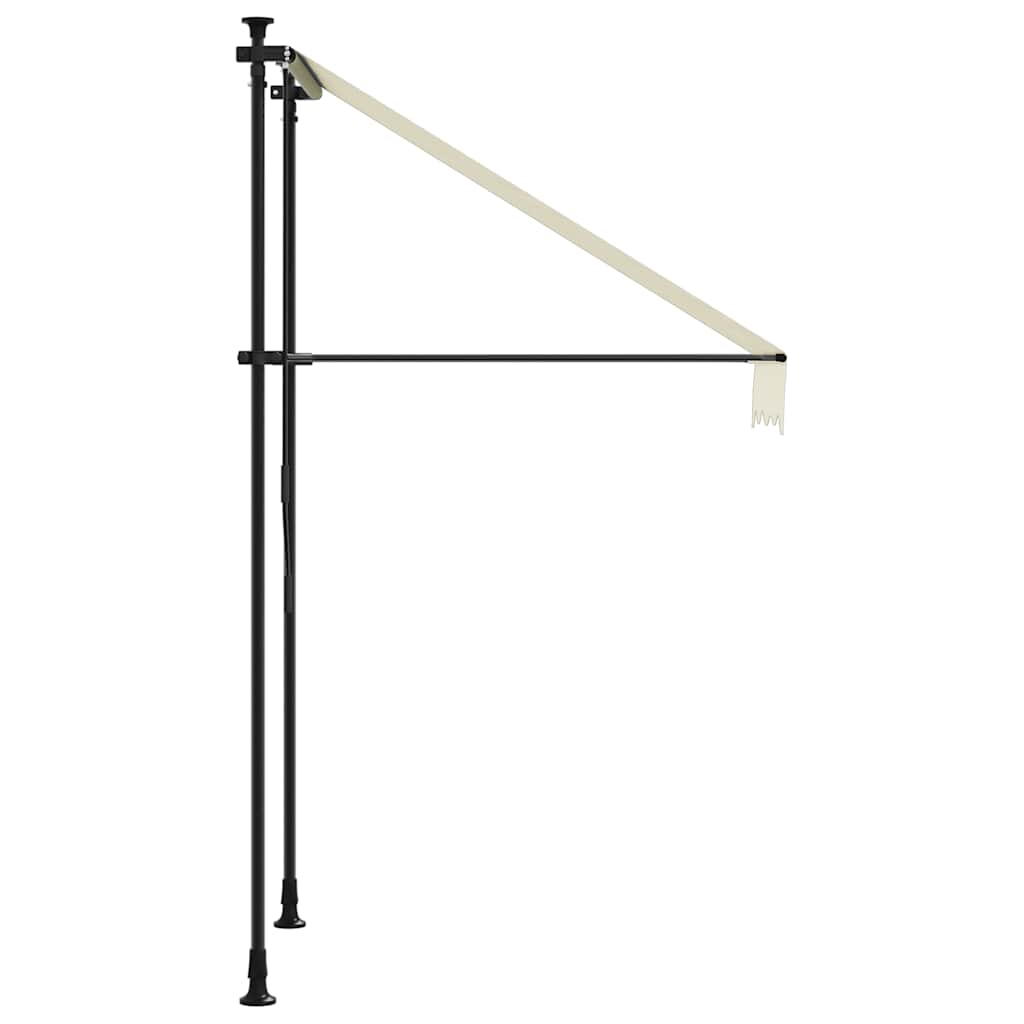 Tenda da Sole Retrattile Crema 100x150 cm in Tessuto e Acciaio 368743