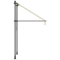 Tenda da Sole Retrattile Crema 100x150 cm in Tessuto e Acciaio 368743