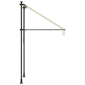 Tenda da Sole Retrattile Crema 100x150 cm in Tessuto e Acciaio 368743