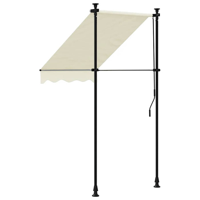 Tenda da Sole Retrattile Crema 100x150 cm in Tessuto e Acciaio 368743