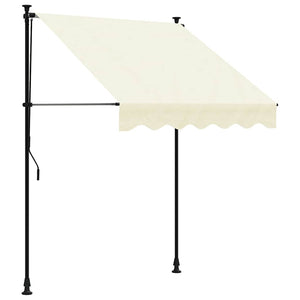 Tenda da Sole Retrattile Crema 150x150 cm in Tessuto e Acciaio 368744