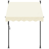 Tenda da Sole Retrattile Crema 150x150 cm in Tessuto e Acciaio 368744