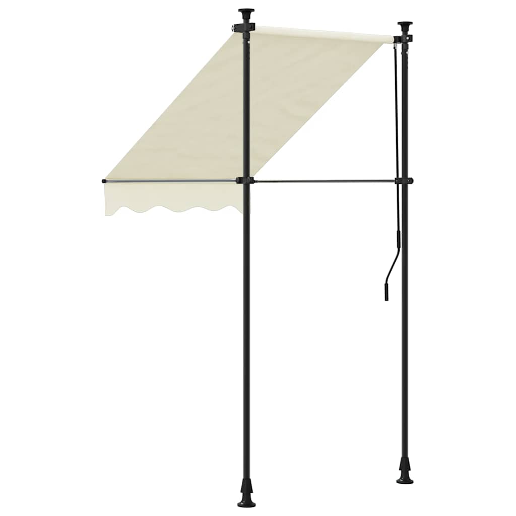 Tenda da Sole Retrattile Crema 150x150 cm in Tessuto e Acciaio 368744