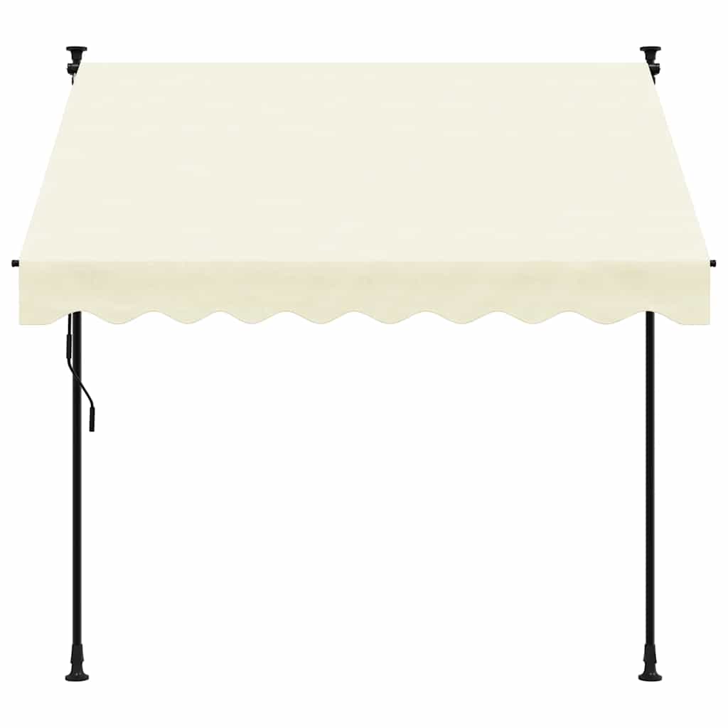 Tenda da Sole Retrattile Crema 200x150 cm in Tessuto e Acciaio