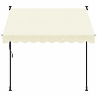 Tenda da Sole Retrattile Crema 200x150 cm in Tessuto e Acciaio