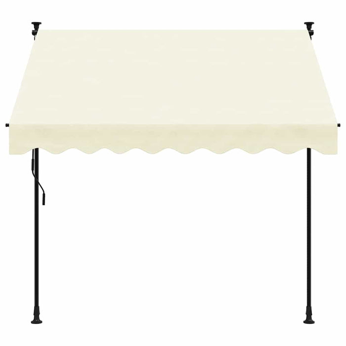 Tenda da Sole Retrattile Crema 200x150 cm in Tessuto e Acciaio