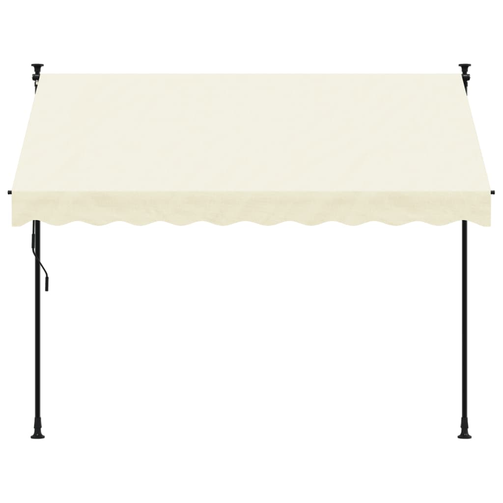 Tenda da Sole Retrattile Crema 250x150 cm in Tessuto e Acciaio