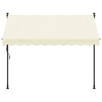 Tenda da Sole Retrattile Crema 250x150 cm in Tessuto e Acciaio