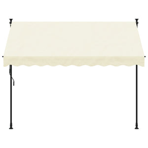 Tenda da Sole Retrattile Crema 250x150 cm in Tessuto e Acciaio