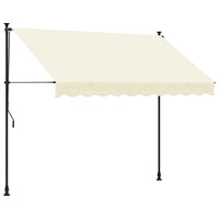 Tenda da Sole Retrattile Crema 300x150 cm in Tessuto e Acciaio 368747