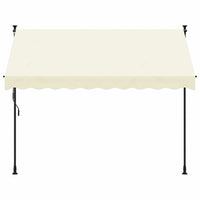 Tenda da Sole Retrattile Crema 300x150 cm in Tessuto e Acciaio 368747
