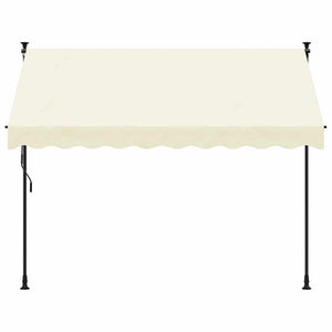 Tenda da Sole Retrattile Crema 300x150 cm in Tessuto e Acciaio 368747