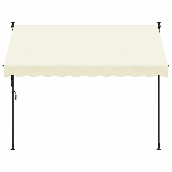 Tenda da Sole Retrattile Crema 300x150 cm in Tessuto e Acciaio 368747