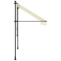 Tenda da Sole Retrattile Crema 300x150 cm in Tessuto e Acciaio 368747