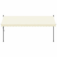 Tenda da Sole Retrattile Crema 400x150 cm in Tessuto e Acciaio 368749