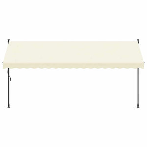 Tenda da Sole Retrattile Crema 400x150 cm in Tessuto e Acciaio 368749