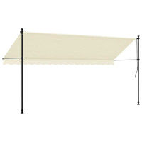 Tenda da Sole Retrattile Crema 400x150 cm in Tessuto e Acciaio 368749