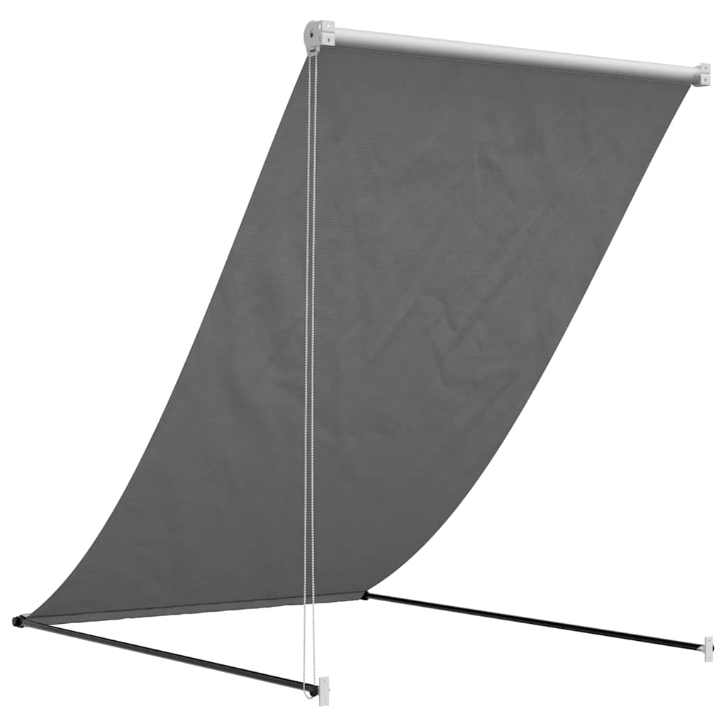 Tenda da Sole Retrattile Antracite 150x150 cm Tessuto e Acciaio 368751