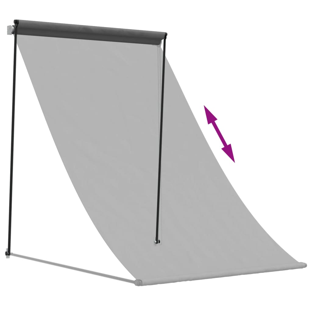 Tenda da Sole Retrattile Antracite 150x150 cm Tessuto e Acciaio 368751
