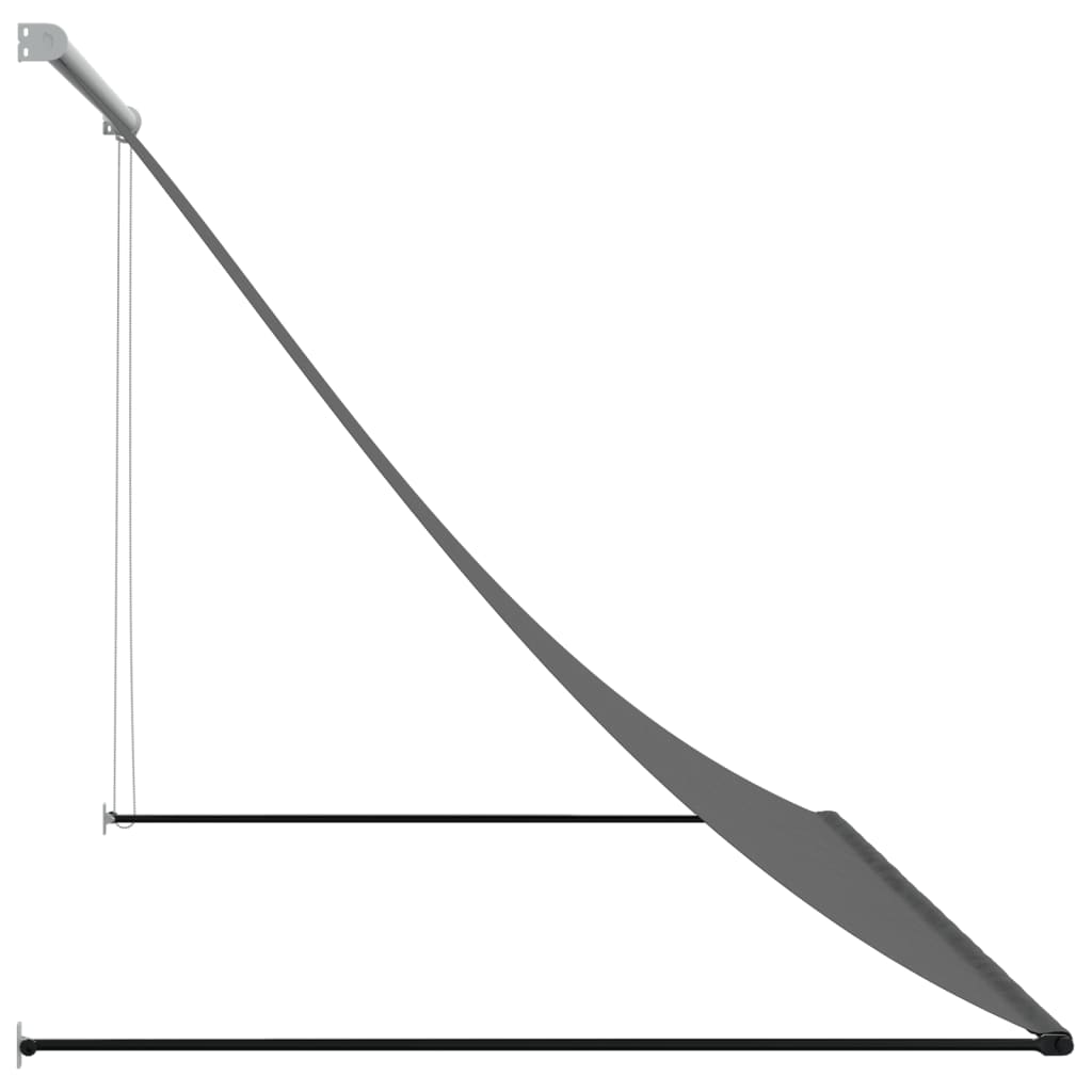 Tenda da Sole Retrattile Antracite 200x150 cm Tessuto e Acciaio 368752